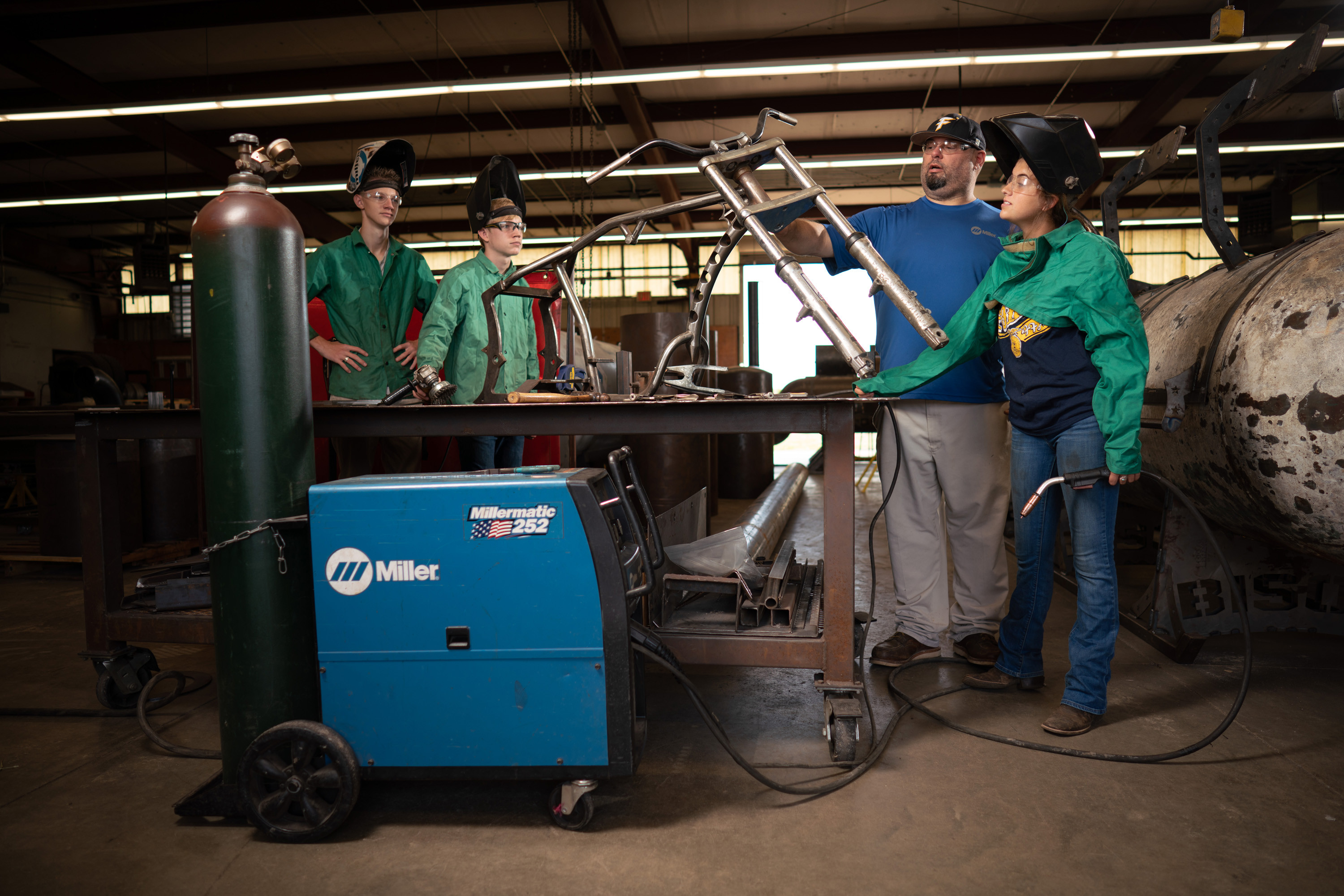 Students at Forney ISD Welding Class